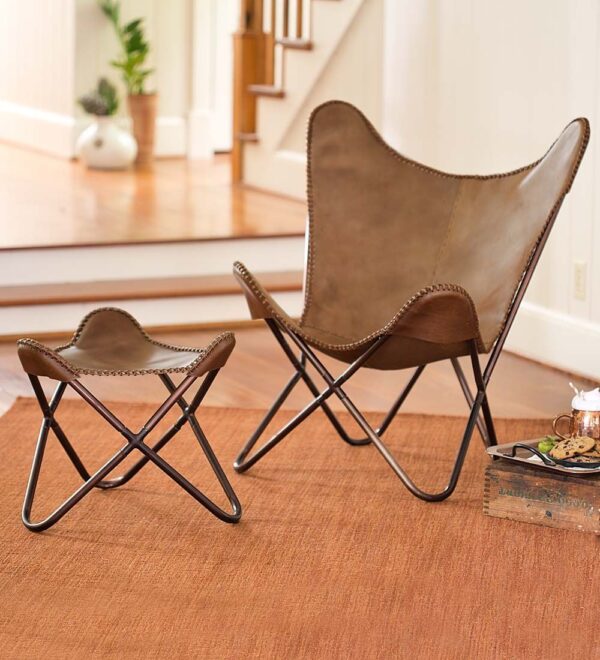 Butterfly Chair and Ottoman set