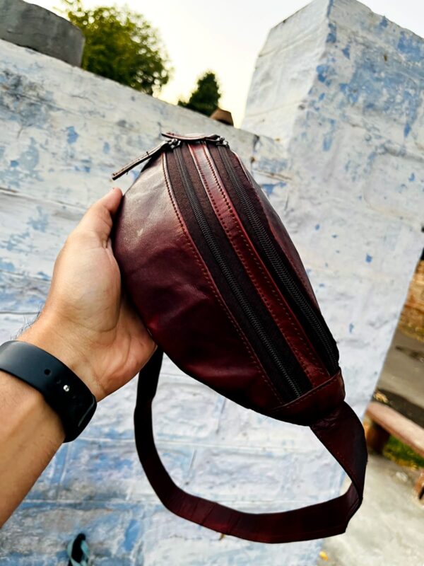 unisex Leather fanny pack