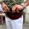 unisex Leather fanny pack