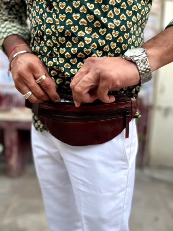 unisex Leather fanny pack