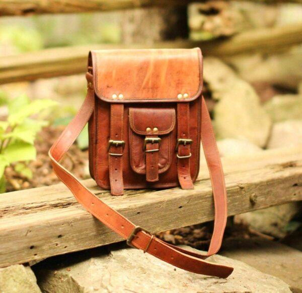 Leather sling bag