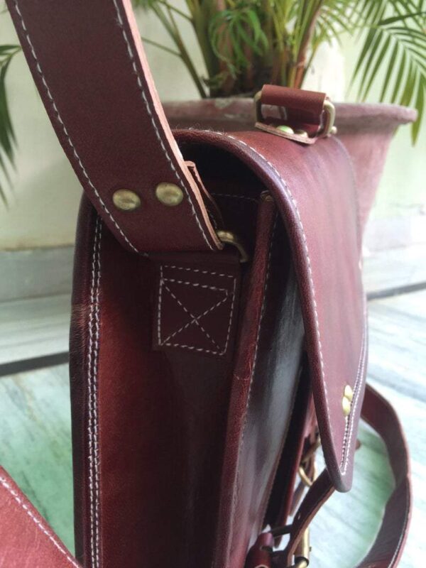 Tan leather office bag