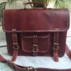 Tan leather office bag