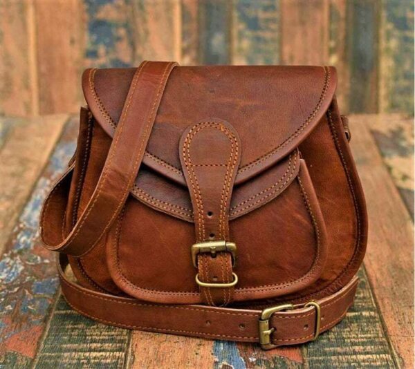 Leather sling bag