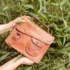goat leather satchel bag